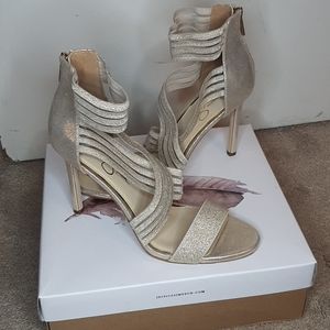 Gold sparkly heels (size 9.5)